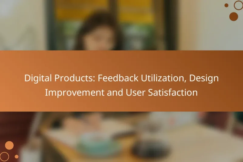 Digital Products: Feedback Utilization, Design Improvement and User Satisfaction