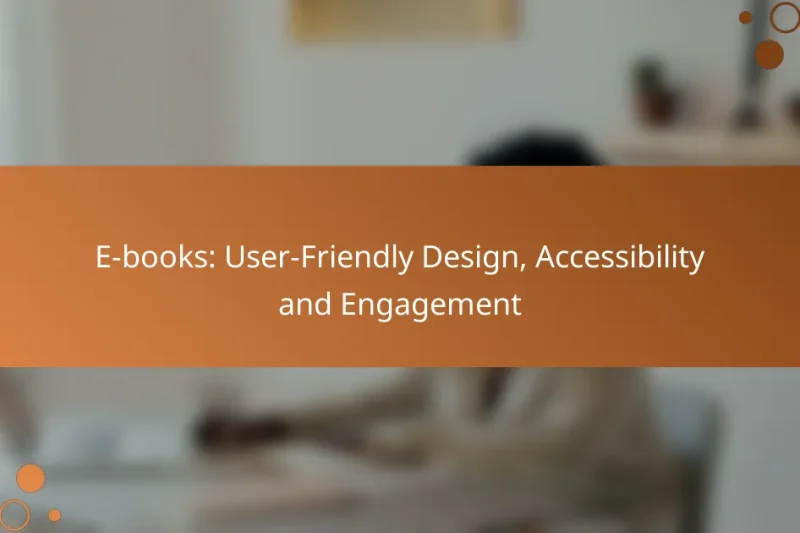 E-books: User-Friendly Design, Accessibility and Engagement