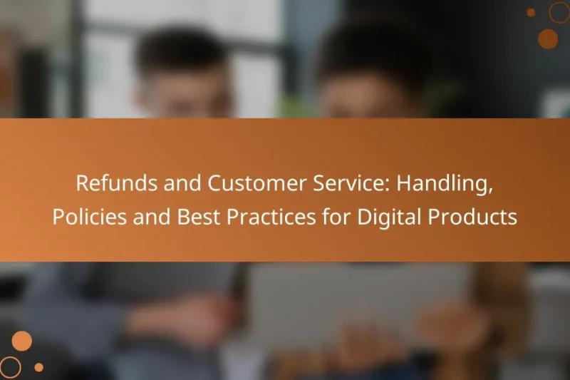 Refunds and Customer Service: Handling, Policies and Best Practices for Digital Products