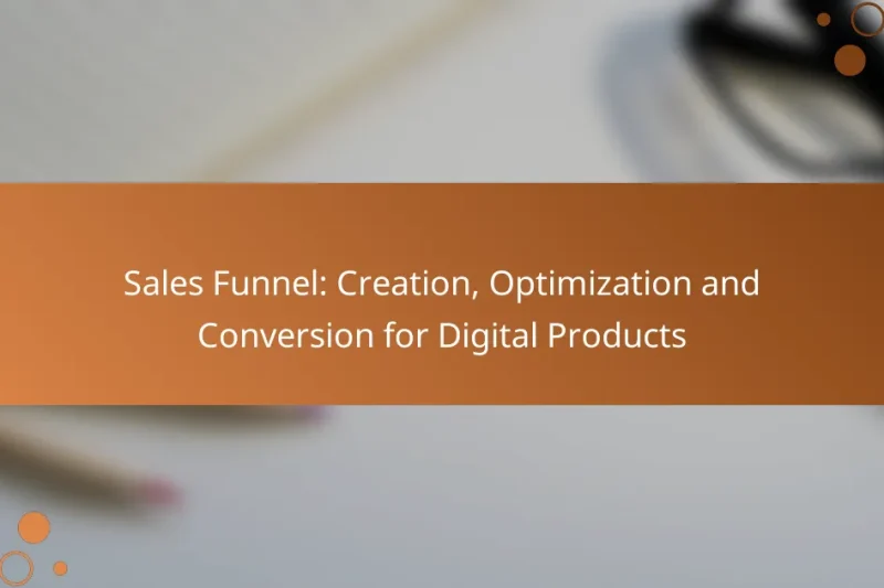 Sales Funnel: Creation, Optimization and Conversion for Digital Products